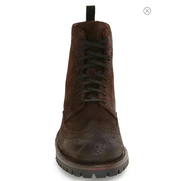 NWOB Frye George Men’s Wingtips Brown Suede Leather Boots Chukka Size 11 main image 7